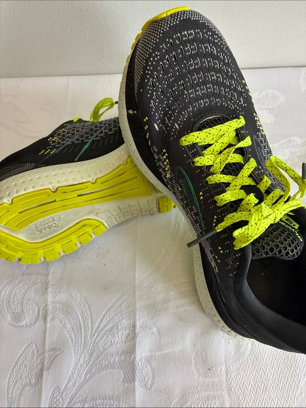 Brooks Black and Neon Yellow Women’s  Running Shoes